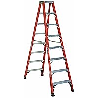 Louisville Ladder 8-Feet Fiberglass Twin Front Ladder, 375-Pound Duty Rating, FM1408HD