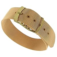 Milano 18mm Slide Through Sports Wrap Nylon Textile Tan Watch Band Strap Style 3