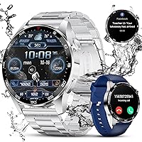 FOXBOX 2024 Smartwatch for Men with Bluetooth Call & Notification, 1.35 Inch HD 360 x 360 Fitness Tracker/Step/Calories/Sleep/Heart Rate/Blood Pressure Monitor, IP67 Waterproof Smartwatch for Men,
