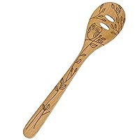 Laser Etched Beechwood Cooking, Honey Bee Slotted Spoon