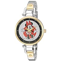 Disney Minnie Mouse Adult Bridle Metal Bracelet Analog Quartz Watch