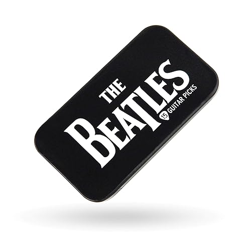 D'Addario Accessories Beatles Guitar Picks - The Beatles Collectable Guitar Picks - Picks with Tin, 15 Pack, Logo