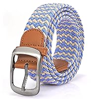 XZQTIVE Braided Belt Stretch Belt for Men and Women Multicolored Woven Golf Belt Elastic Jean Belts