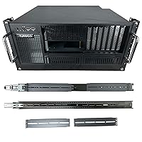 4U Server Chassis w/Rackmount Sliding Rails - Standard 19 Inch Rackmount Computer Case for ATX Motherboard and PCI Cards w/Mountable Rail Kit - 7 Full Height Expansion Slots - TP1842 + TP1822