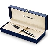 Waterman Hémisphère Ballpoint Pen Matt Black with Palladium Trim Medium Tip Blue Ink Gift Box
