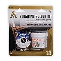 Aquasol Plumbing Kit with solder wire, flux and brush, Solder for Plumbing Repairs (113g / 4oz)