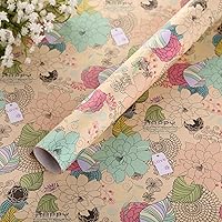 Wrapping Paper, Flower Pattern, Wrapping Paper, Gift Wrapping Paper