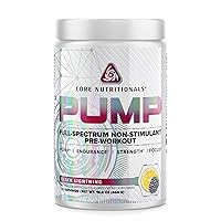 Core Nutritionals Pump Full-Spectrum Non-Stimulant Pre-Workout, with N03T Nitrate, Peak02, Alpha GPC, for Maximum Pump, Strength, and Performance 20 Servings (Black Lightning)