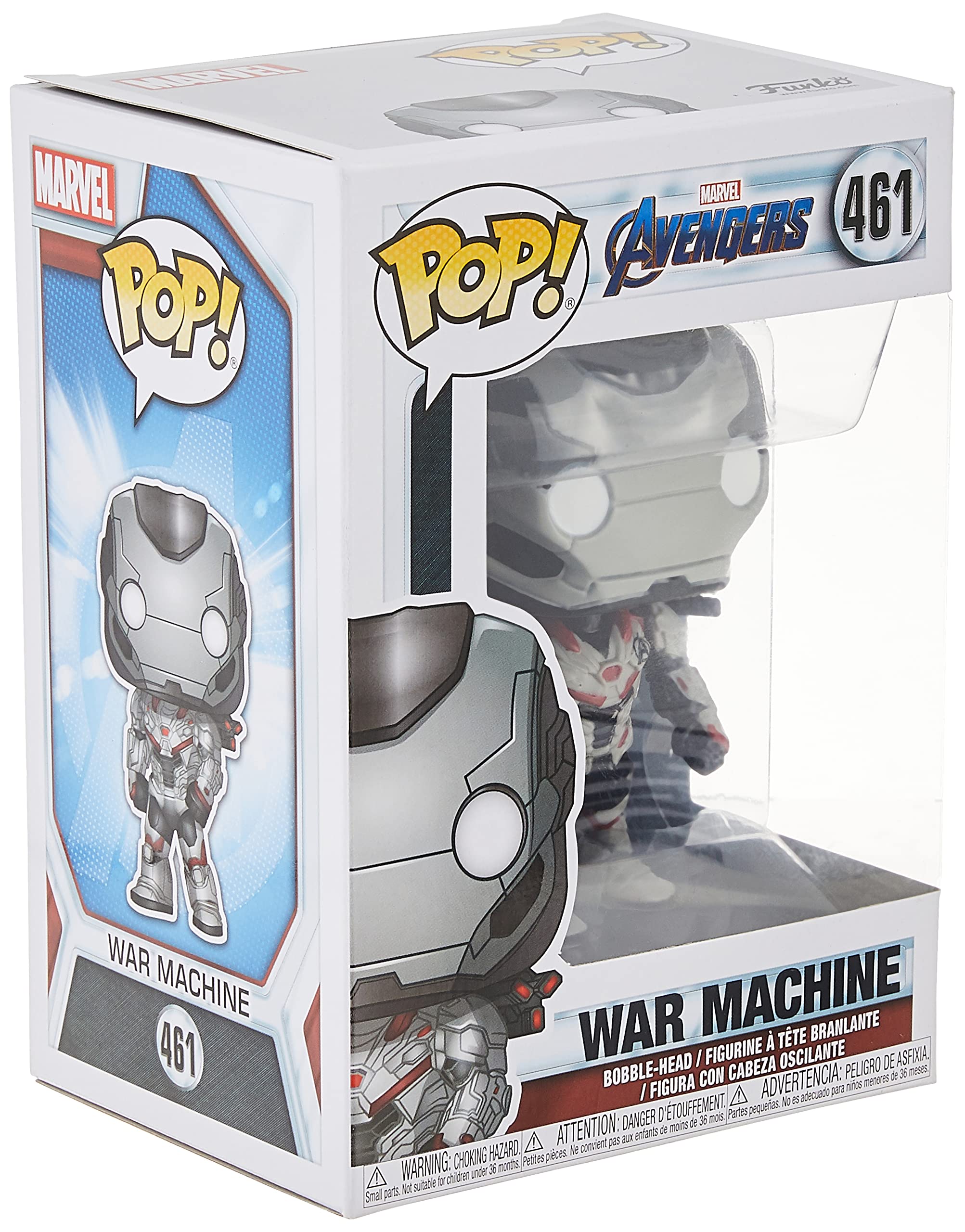 Funko Pop! Marvel: Avengers Endgame - War Machine (Team Suit) Amazon Exclusive, Multicolor