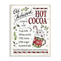 Old Fashioned Hot Cocoa Holiday Cooking Instructions, Designed by Anne Tavoletti Wall Plaque, 13 x 19, Off- White