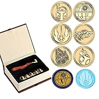 Mceal Regal Silver Brass Wax Seal Stamp Letter U and 10pcs Wax