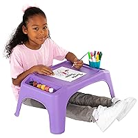 LapGear Turtle Table Kids Activity Lap Desk Tray with Storage Wells for Snacks, Play, Classroom and Sensory Toys - Purple - Style No. 20102