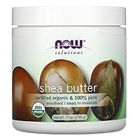 NOW Solutions, Certified Organic Shea Butter, Moisturizer For Rough And Dry Skin, 7-Ounce