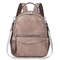 Mini Backpack Purse for Women Fashion Leather Small Backpacks Ladies Shoulder Backpack Convertible Handbags Light Brown