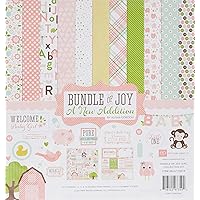 Echo Park Paper Company Bundle of Joy Girl 2 Collection Kit,Black, 12-x-12-Inch