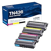Compatible Toner Cartridge Replacement for Brother TN436 TN 436 TN436BK TN433 TN431for Brother HL-L8360CDW HL-L8260CDW MFC-L8900CDW MFC-L8690CDW Printer (Cyan, Yellow, Magenta, Black, 4 Pack)