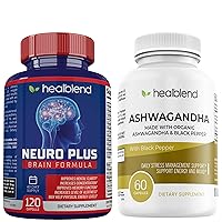 Brain Boost Bundle: Organic Ashwagandha & Neuro Plus Brain Booster - Enhance Focus, Memory & Clarity - 2-Months Supply