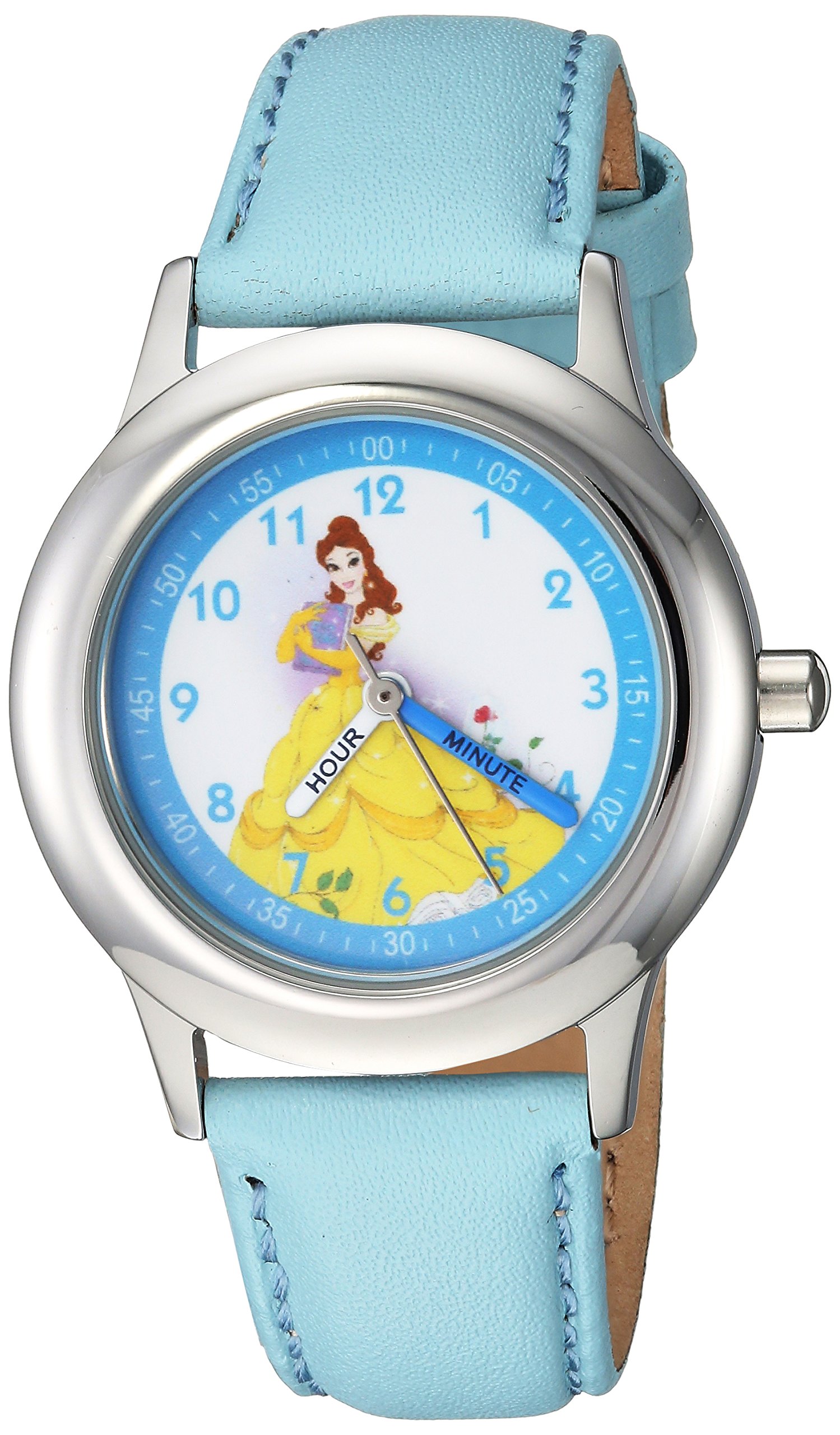 Disney Princess Kids' Stainless Steel Time Teacher Analog Quartz Watch
