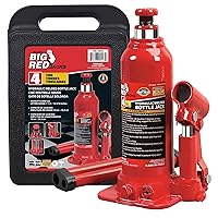 Torin T90413 Big Red Hydraulic Bottle Jack with Carrying Case, 4 Ton (8,000 lb) Capacity
