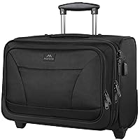 MATEIN Rolling Laptop Bag, 17 inch Wheeled Briefcase for Men Women, Waterproof Roller Work Bag Carry on Luggage Case with 2 Wheels, Overnight rolling Computer Bags for Business Travel College, Black