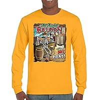 Hot Headed Saloon Long Sleeve T-Shirt But its a Dry Heat Funny Skeleton Biker Beer Drinking Cowboy Skull Southwest