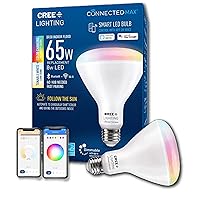 Connected Max Smart Led Bulb Br30 Indoor Flood Tunable White + Color Changing, 2.4 Ghz, Works With Alexa And Google Home, No Hub Required, Bluetooth + Wifi, 1Pk