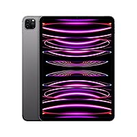 Apple iPad Pro 11-inch (4th Generation): with M2 chip, Liquid Retina Display, 128GB, Wi-Fi 6E + 5G Cellular, 12MP front/12MP and 10MP Back Cameras, Face ID, All-Day Battery Life – Space Gray