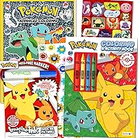 Pokemon Coloring Books Set for Kids Bundle with 3 Pokemon Coloring and Activity Books with Games, Puzzles, Stickers and More - Pokemon Gifts for Boys