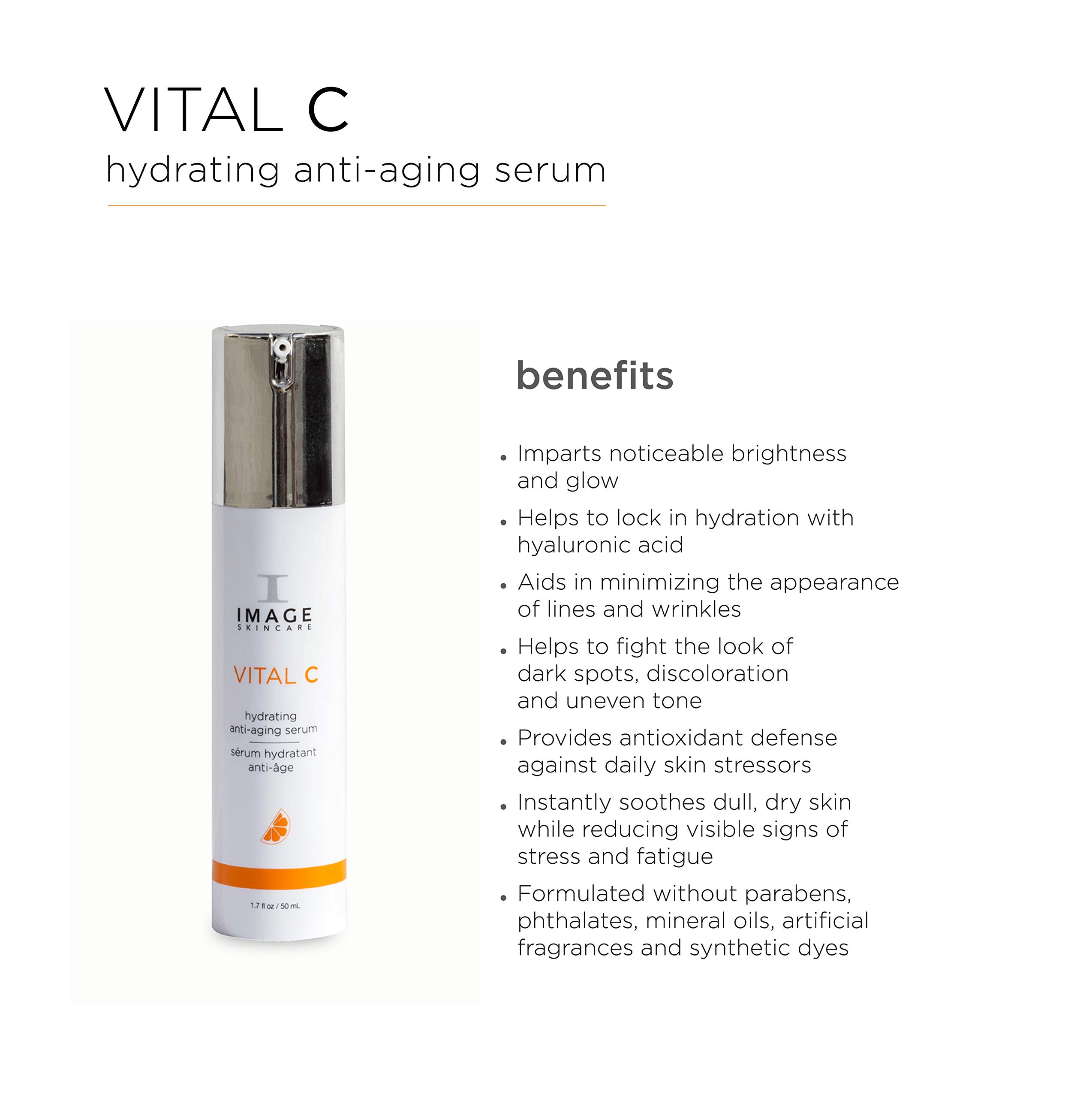 IMAGE Skincare, VITAL C Hydrating Serum, with Potent Vitamin C to Brighten, Tone and Smooth Appearance of Wrinkles, 1.7 fl oz