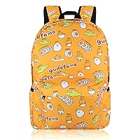 Anime Gudetama the Lazy Egg Backpack Mini Cartoon Daily Bag All Over Printed Daypack Orange