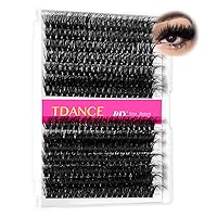 TDANCE Lash Extension Kit Thick Eyelash Extension 16-20mm Fluffy Mega Volume Lash Clusters 60D 80D Individual Eyelashes with Lash Applicator, Lash Bond and Seal DIY Lashes (60D+80D,16-20mm)