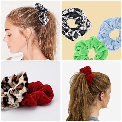 12 Pcs Hair Scrunchies Velvet Elastic Hair Bands Scrunchy Hair Ties Ropes Scrunchie for Women or Girls Hair Accessories