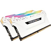 CORSAIR VENGEANCE RGB PRO 16GB (2x8GB) DDR4 3000MHz C15 LED Desktop Memory - White