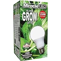 Commercial Hydroponic Ultra Grow Lite - Replaces up to 150W - Daylight White Full Spectrum LED Indoor Plant Growing Light Bulb For DIY Horticulture & Indoor Gardening (605188)