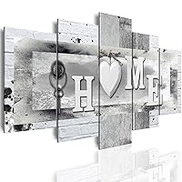 LUDUHU Love Poster - Sanctuary Vintage Canvas Print Wall Art, Rustic Vintage Sweet Home Quotes Wall picture, White Home Sweet Heart Painting, modern Family Wall Decor (F,Oversize 40x20inch)