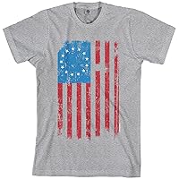 Threadrock Men's 13 Star American Flag T-Shirt