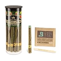 King Palm | Flavor Mini Size | 20 Pack | Natural Slow Burning Pre-Rolled Palm Leafs with Filter Tip (Watermelon Wave)