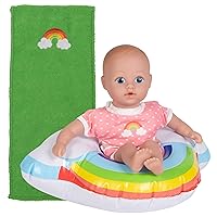 ADORA SplashTime Collection, 8.5” Toy Baby Doll for Fun and Relaxing Bath Time, Made in Soft and Exclusive QuickDri™ Premium Quality Vinyl, Includes Clothes and Accessories - Over The Rainbow