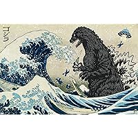 Trends International Godzilla - Great Wave Wall Poster, 22.37