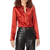 Vince Women's Bias Button Down Long Sleeve Shirt