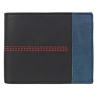 Synthetic Leather Black Bi-fold Men's Wallet 8 Card Slot