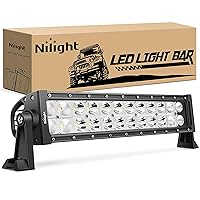 Nilight 13.5Inch 72W Spot Flood Combo Led Light Bar Off Road Lights Boat Lights Fog Light Driving Lights LED Work Light for ATV SUV Trucks,2 Years Warranty