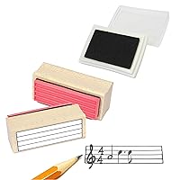 Music Ossia Staff Rubber Stamp and Stamp Pad