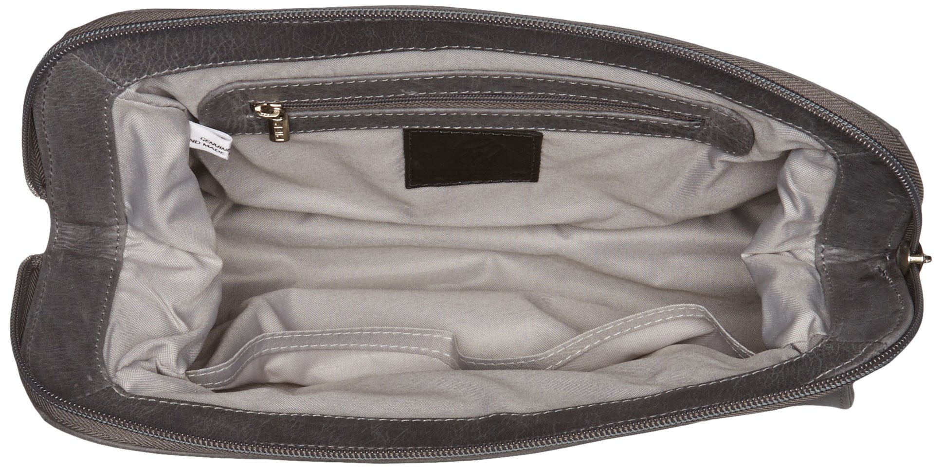 Piel Leather Convertible Handbag/Clutch/Shoulder Bag, Charcoal, One Size