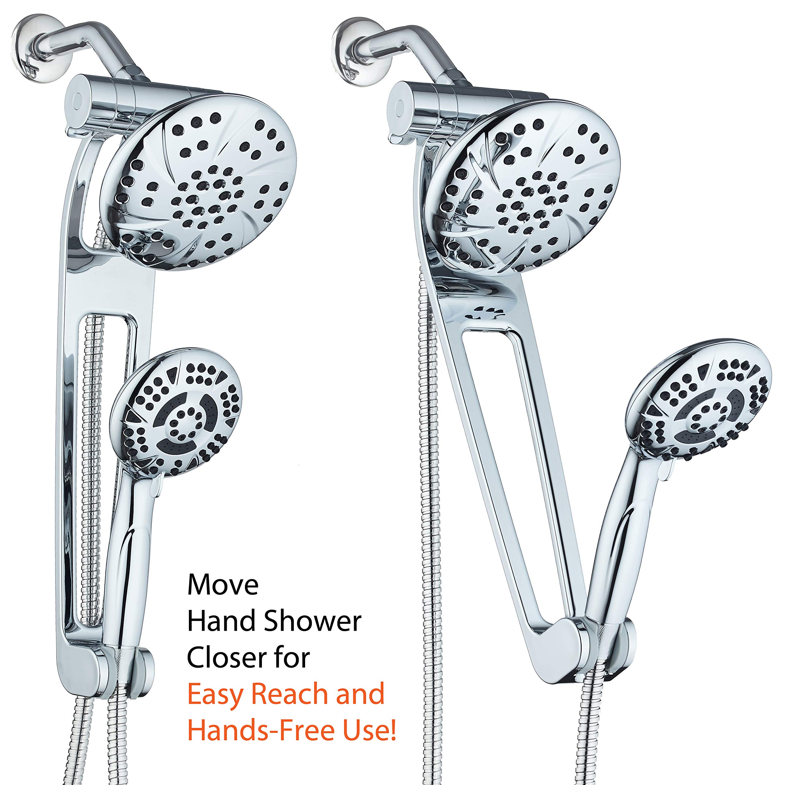 AquaDance Chrome AQUABAR High-Pressure 3-Way Spa Combo with Adjustable 18