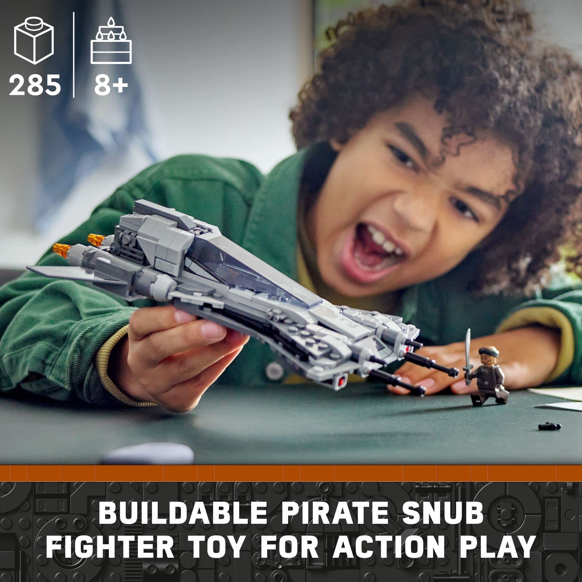 LEGO Star Wars Pirate Snub Fighter 75346 Buildable Starfighter Playset Featuring Pirate Pilot and Vane Characters from The Mandalorian Season 3, Birthday Gift Idea for Boys and Girls Ages 8 and up