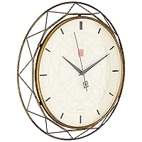 Bulova Clocks C4834 Luxfer Prism 14 Inch Frank Lloyd Wright Inspired Wall Clock