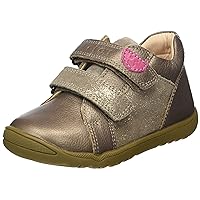 GEOX Macchia 6 First Steps Shoe, Girls, Toddler, Grey, Size 4