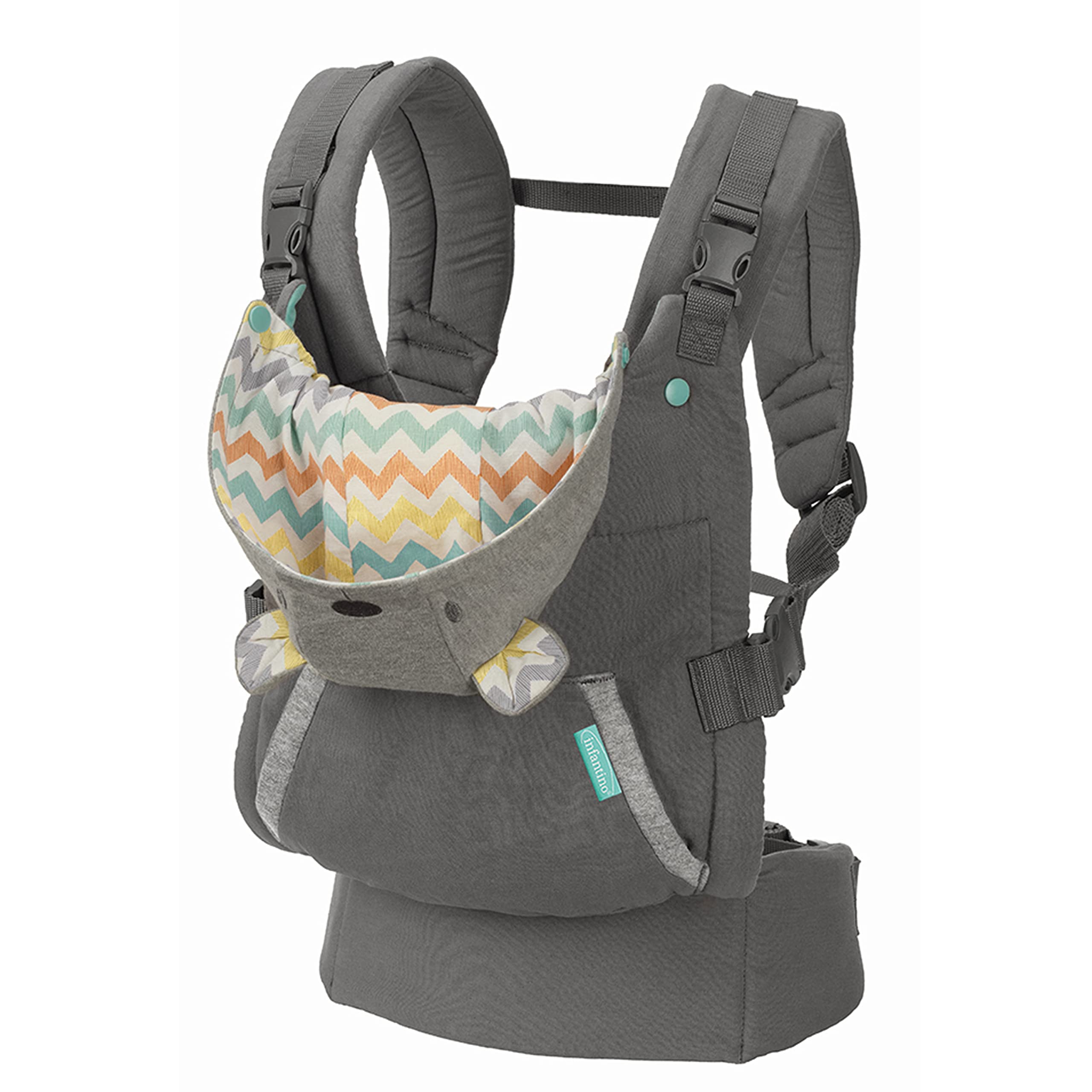 Infantino Cuddle Up Carrier - Ergonomic Bear-Themed face-in Front Carry and Back Carry with Removable Character Hood for Infants and Toddlers 12-40 lbs