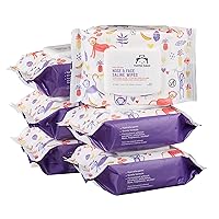 Amazon Brand - Mama Bear Saline Nose and Face Baby Wipes, Hypoallergenic, Unscented, 180 Count (6 Pack of 30)